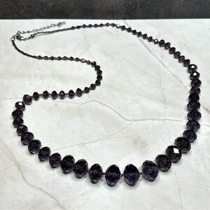 Bold Purple Faceted Beads Beaded Necklace